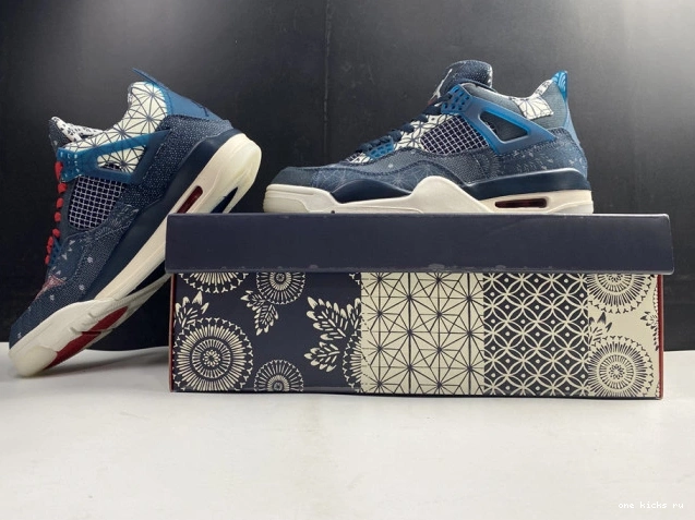 Chep Onekick Sashiko Jordan Retro 4 Air CW0898-400 SE 0805
